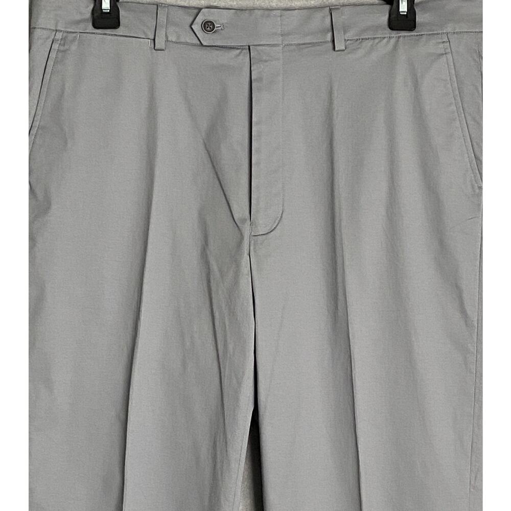 Nautica Men's 2-Piece Suit 36R 30W Bi-Stretch Cotton Gaff Solid Grey NEW - Picture 6 of 10